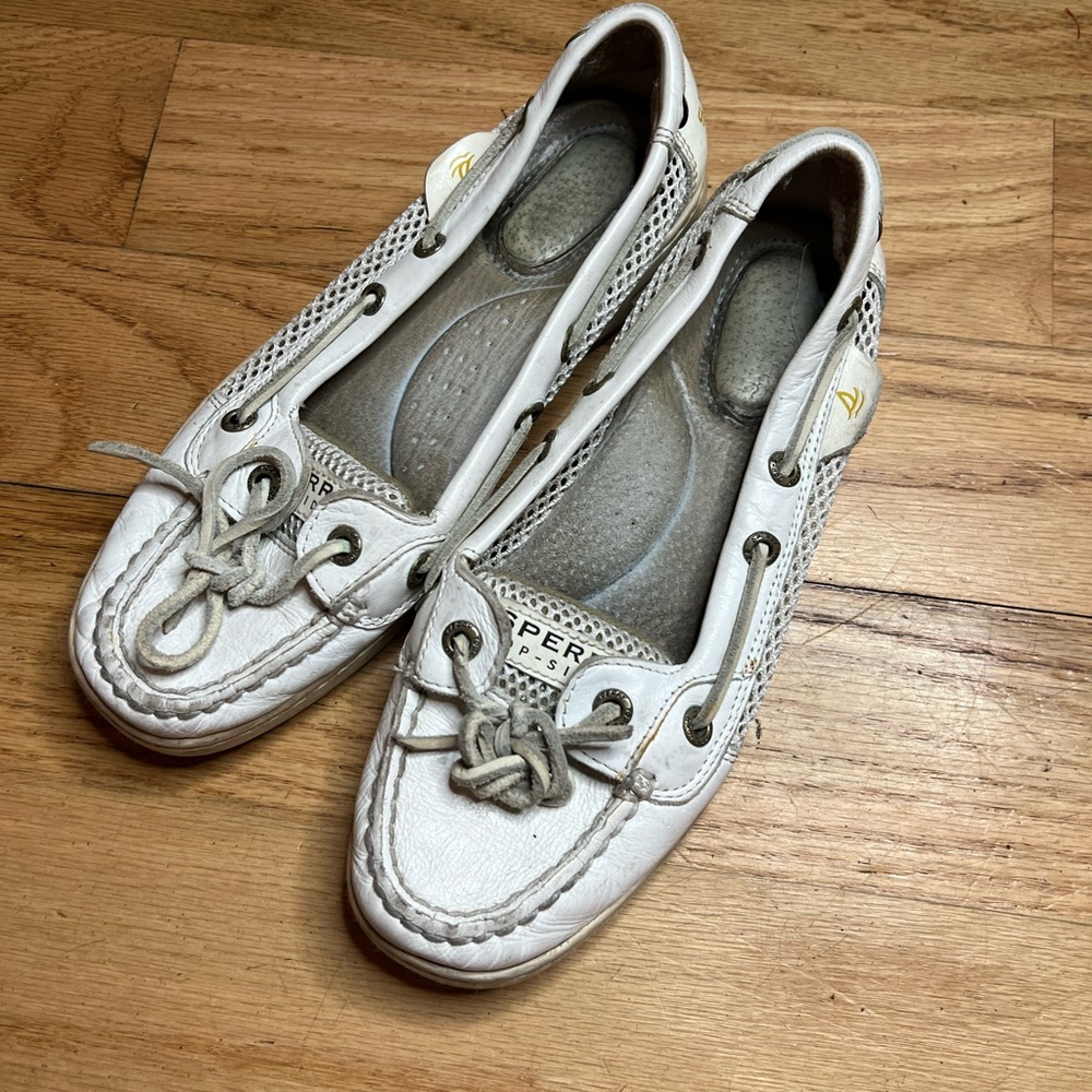 White Sperry Topsiders